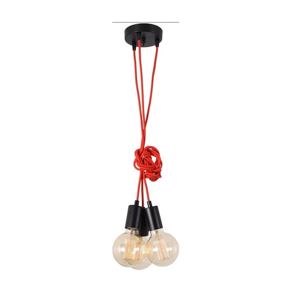 Spider Lamp piros 3 ágú mennyezeti függűlámpa - Filament Style