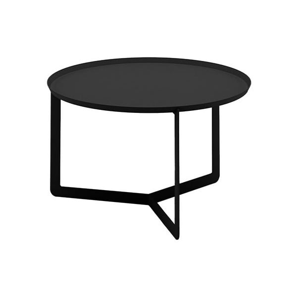 Round fekete tálca-asztal, Ø 60 cm - MEME Design