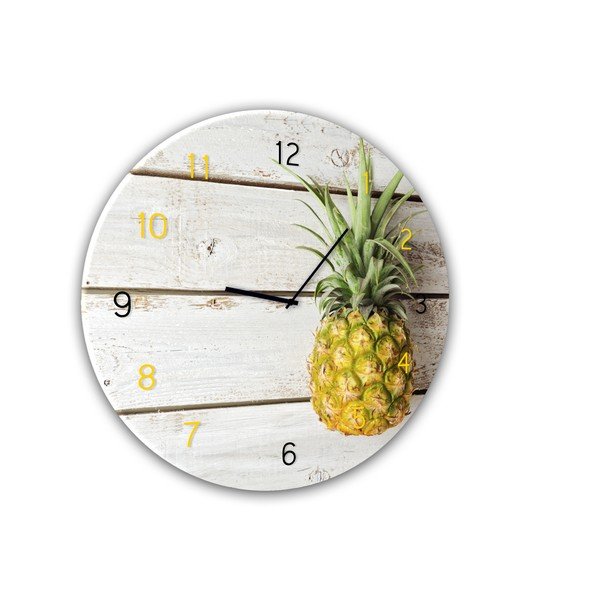 Glassclock Pineapple falióra, ⌀ 30 cm - Styler-image-2