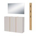 Krémszínű-natúr színű előszoba bútor 168x200x37 cm Libbiano – Germania