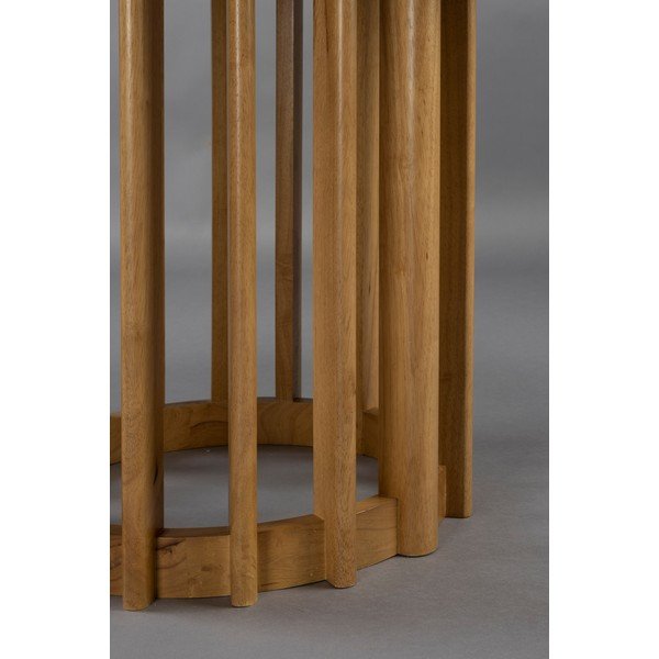 Kerek étkezőasztal tölgyfa dekoros asztallappal ø 120 cm Barlet – Dutchbone-image-1