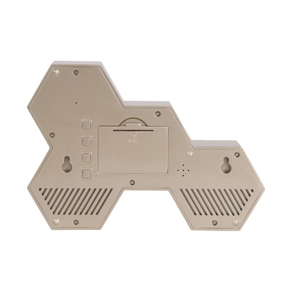 Six in the Mix fekete-aranyszínű gumírozott ébresztőóra - Karlsson-image-1