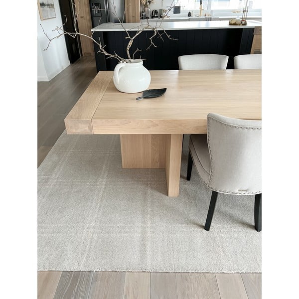 Krémszínű gyapjú szőnyeg 200x300 cm Calisia M Grid Prime – Agnella-image-2