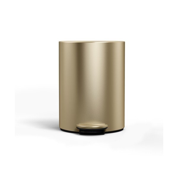 Matt aranyszínű acél pedálos szemetes 6 l – simplehuman-image-3