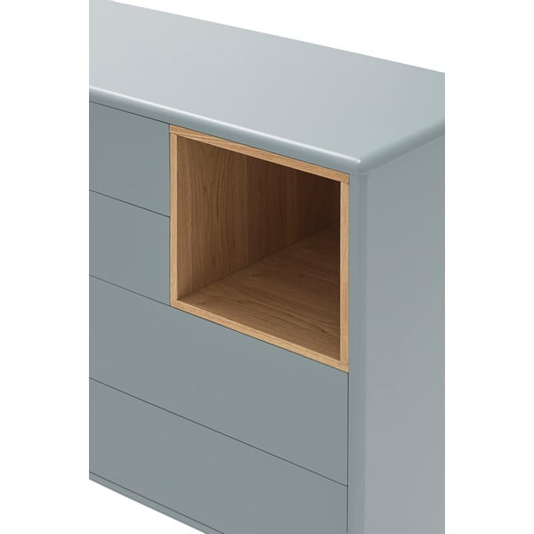 Kék-szürke alacsony komód 90x90 cm Corvo – Teulat-image-4