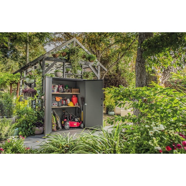 Szürke műanyag kerti szekrény Tall – Keter-image-1