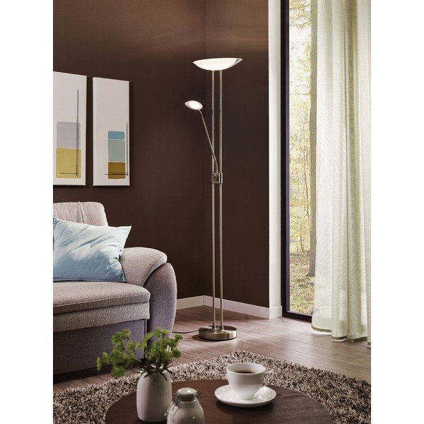 Szürke LED állólámpa üveg búrával (magasság 180 cm) BAYA LED – EGLO-image-1