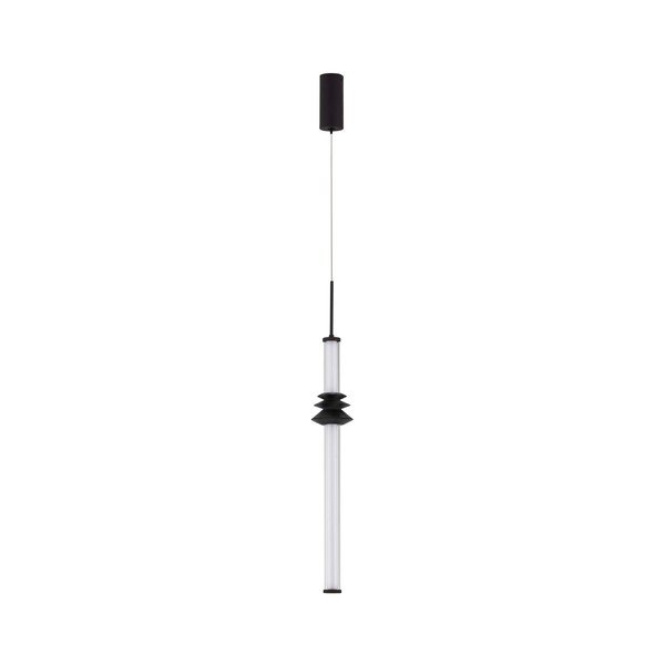 Matt fekete kerámia LED dimmelhető függőlámpa akrilüveg búrával ø 8 cm Stalactite – Nova Luce