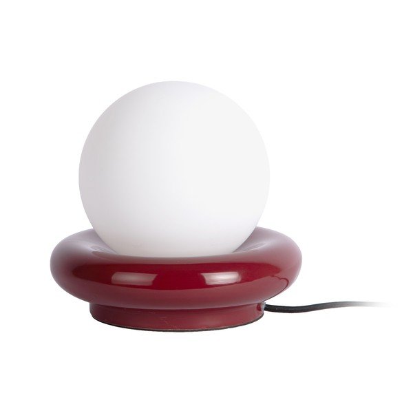 Borvörös kerámia asztali lámpa (magasság 19 cm) Catania Ring – Leitmotiv