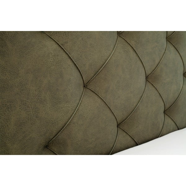 Zöld kárpitozott ágyneműtartós franciaágy ágyráccsal 180x200 cm San Remo – Meise Möbel-image-1