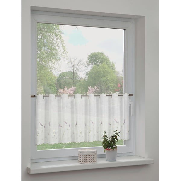 Fehér fényáteresztő függöny 135x45 cm Lavender – Sehlbach-image-1
