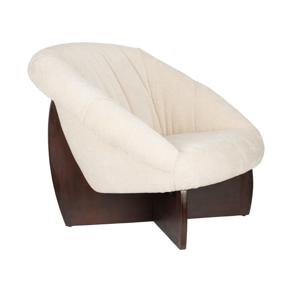 Bézs buklé fotel Emilius – Dutchbone