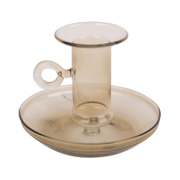 Elle világosbarna üveg gyertyatartó - PT LIVING-image-2