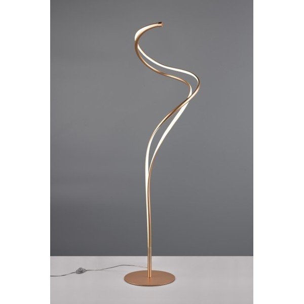 Aranyszínű LED állólámpa fém búrával (magasság 160 cm) Nala – Trio Select-image-1