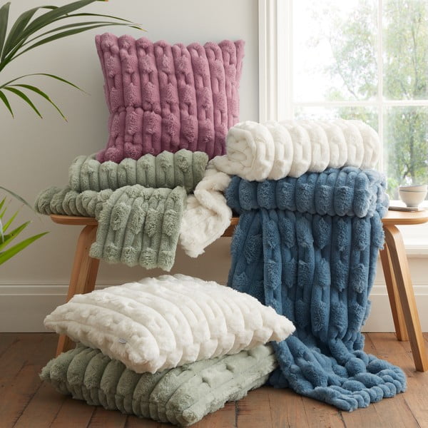 Rózsaszín mikroplüss takaró 150x200 cm Carved Fur – Bianca-image-4