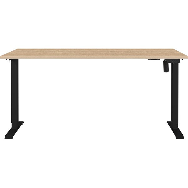 Állítható íróasztal elektromosan állítható magassággal tölgyfa dekoros asztallappal 80x160 cm Boras – Germania-image-1