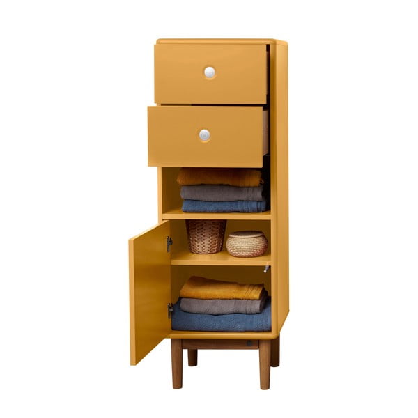 Mustársárga magas-fali fürdőszoba szekrény 40x100 cm Color Bath – Tom Tailor-image-3