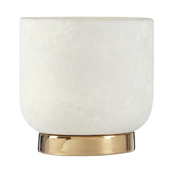 Callie agyagkerámia kaspó fehér-arany színben, ø 16 cm - Premier Housewares-image-1