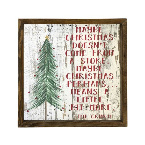 Christmas Story kép borovi fenyő keretben, 34 x 34 cm-image-1