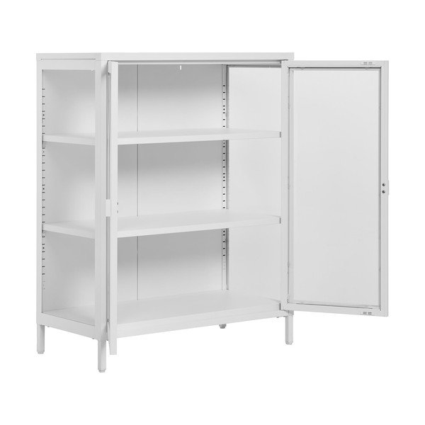 Fehér fém tálalószekrény 80x101 cm Brisbane – House Nordic-image-2