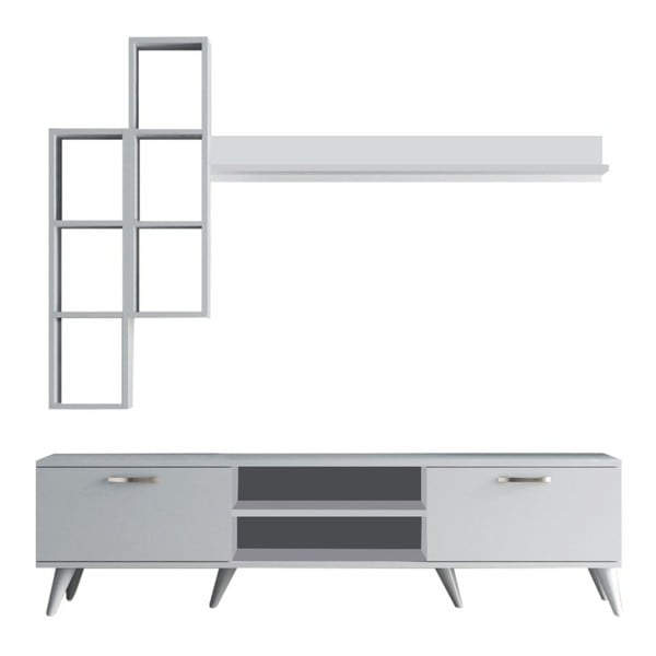 Fehér nappali bútor szett 180x48 cm Veronica - Kalune Design
