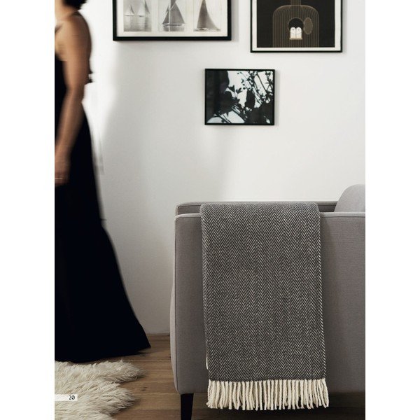 Skyline kék lagúna színű pléd, 140 x 180 cm - Euromant-image-3