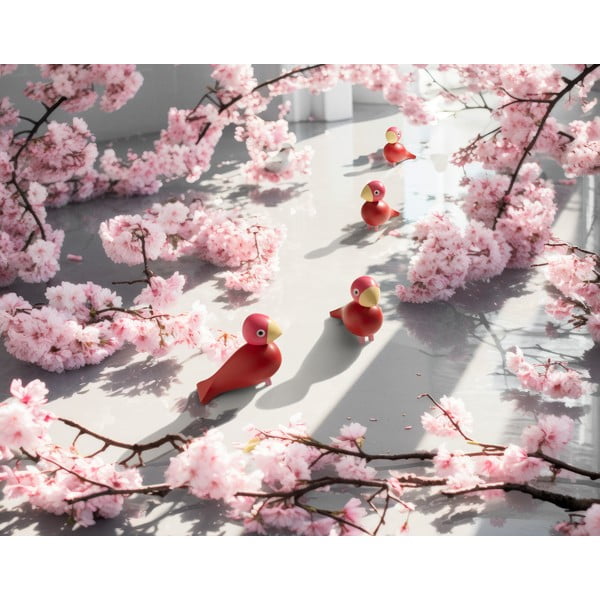 Tömörfa szobor (magasság 12,5 cm) Bird Flora – Kay Bojesen Denmark-image-4