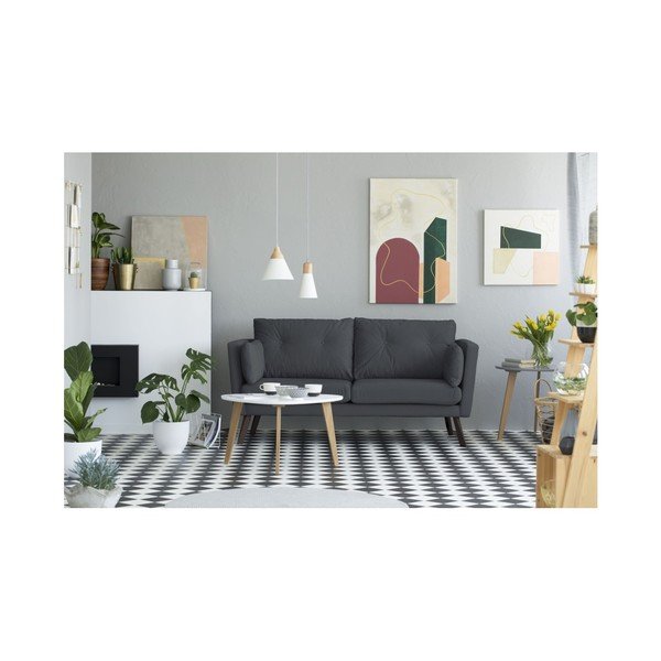 Elena sötétszürke háromszemélyes kanapé - Mazzini Sofas-image-2