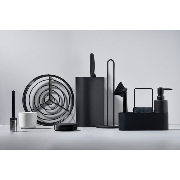 Fekete műanyag-szilikon mosogatóeszköz tartó Singles – Zone-image-3