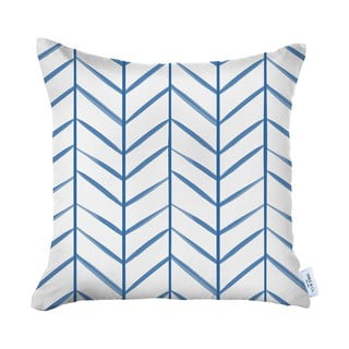 Geometric kék-fehér párnahuzat, 43 x 43 cm - Mike & Co. NEW YORK