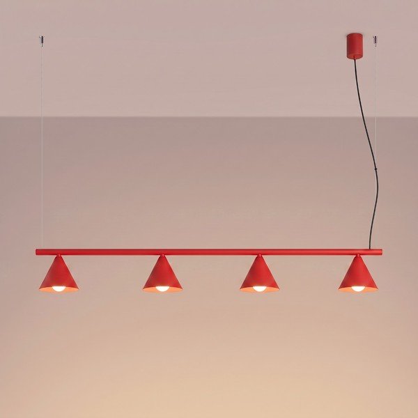 Piros acél függőlámpa Zylo – Sollux-image-2