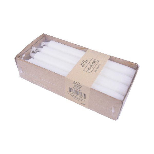 ED 8 db-os fehér hosszú gyertya szett, égési idő 7 óra - Ego Dekor-image-2