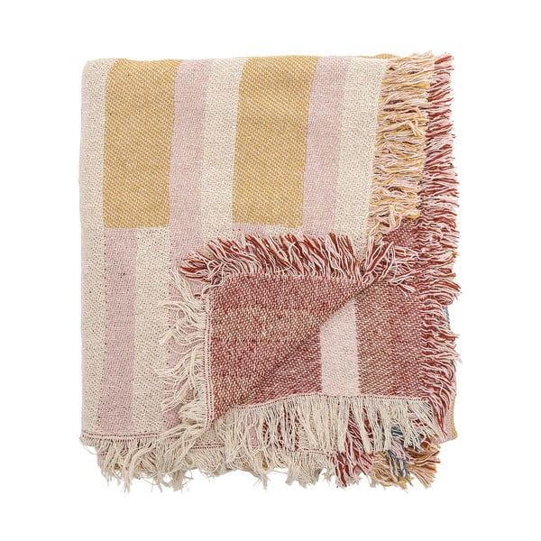 Barna újrahasznosított pamut takaró 130x160 cm Lane – Bloomingville-image-3