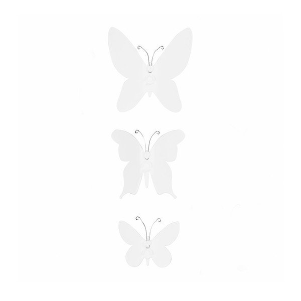 Butterflies 9 db-os fehér 3D fali dekoráció szett - Umbra-image-2