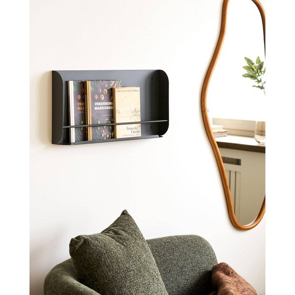 Sötétszürke fém fali polc 60 cm Volterra – House Nordic-image-1