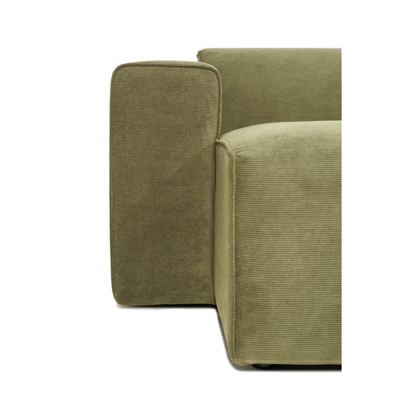 Sting zöld kordbársony sarokkanapé, bal oldali - Scandic-image-3