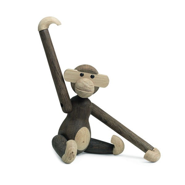 Bojesen Denmark Monkey dekorációs figura tömör fából - Kay-image-2