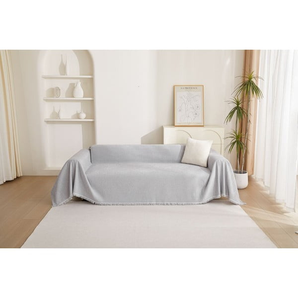 Világosszürke háromszemélyes kanapé huzat Talo – Filumi-image-2