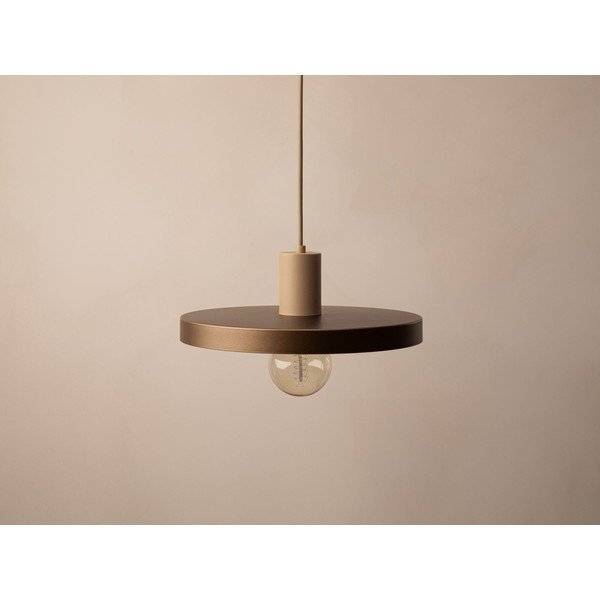 Világosbarna fém függőlámpa ø 30 cm Ori – Micadoni -image-3