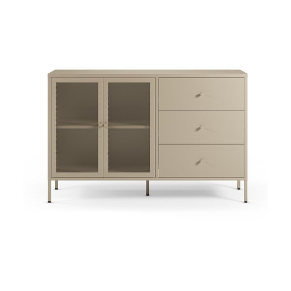 Krémszínű fém komód 140x90x40 cm Fayna – Marckeric