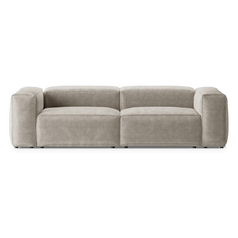 Bézs kordbársony kanapé 264 cm Bergamo  Cosmopolitan Design