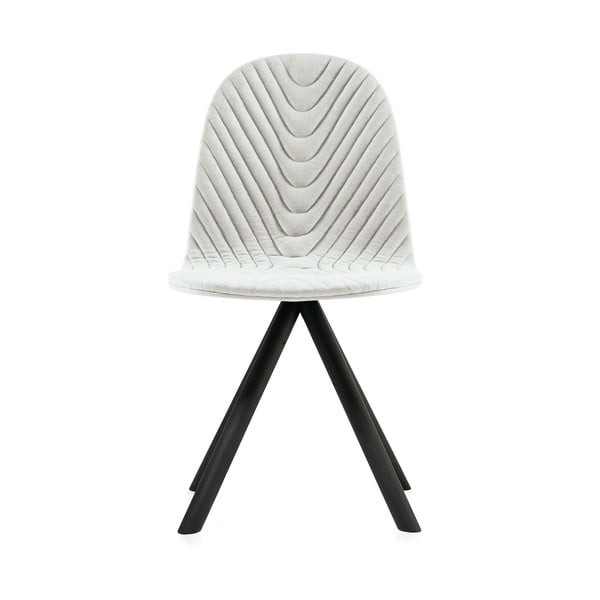 Mannequin Wave krémszínű szék fekete lábakkal - Iker