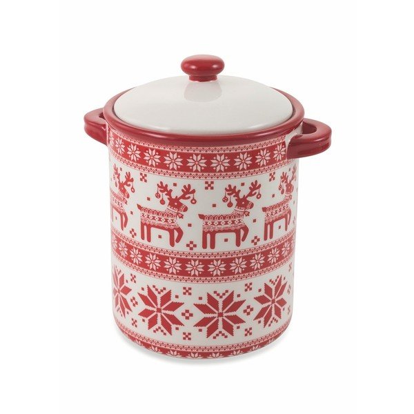 Scandinavia Barattolo karácsonyi agyagkerámia doboz - magasság 21 cm - Villa d'Este