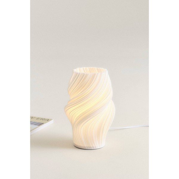 Fehér műanyag asztali lámpa (magasság 27 cm) Calais – Jotex-image-1