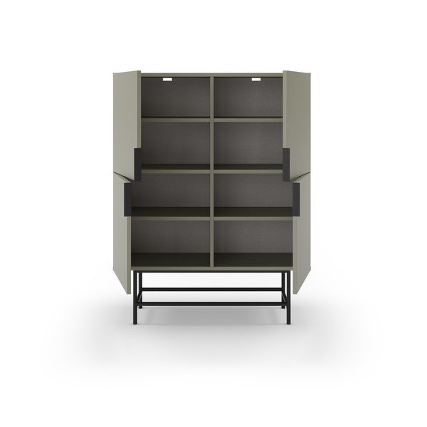 Zöldesszürke szekrény 100x128 cm Eldia – Marckeric-image-2