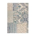 Kék-bézs kézi szövésű gyapjú szőnyeg 120x170 cm Eloise Patchwork – Flair Rugs