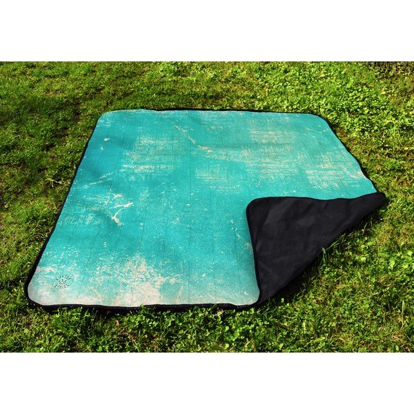 Vintage Turquioise piknik takaró, 180 x 145 cm - Butter Kings-image-4