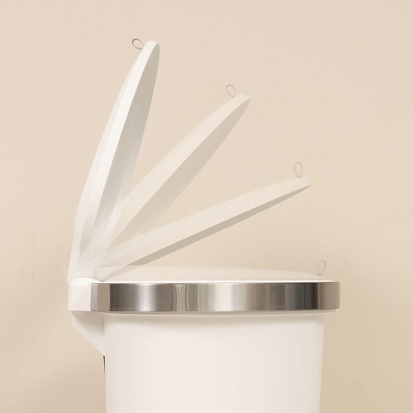 Fehér műanyag pedálos szemetes 50 l Mode – Addis-image-3