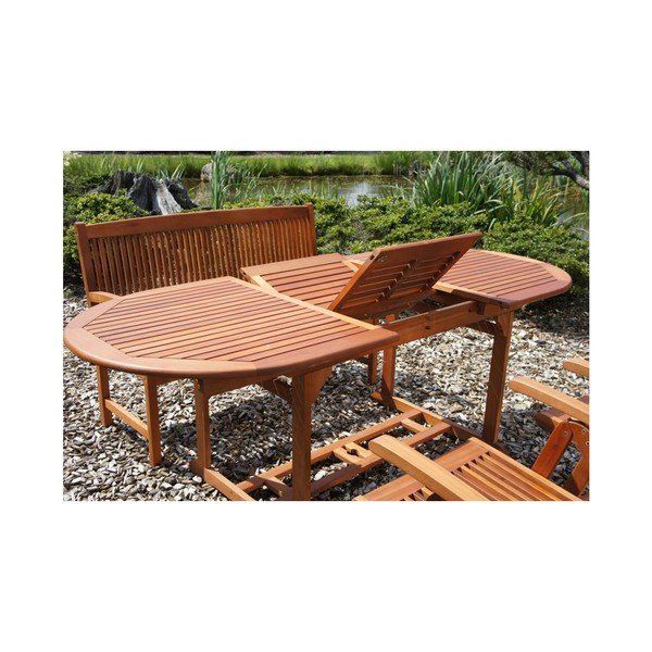 Eukaliptusz kerti étkezőasztal 90x150 cm Stockholm – Garden Pleasure-image-3