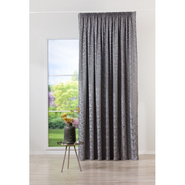 Szürke jacquard függöny 210x245 cm Glory – Mendola Fabrics-image-1